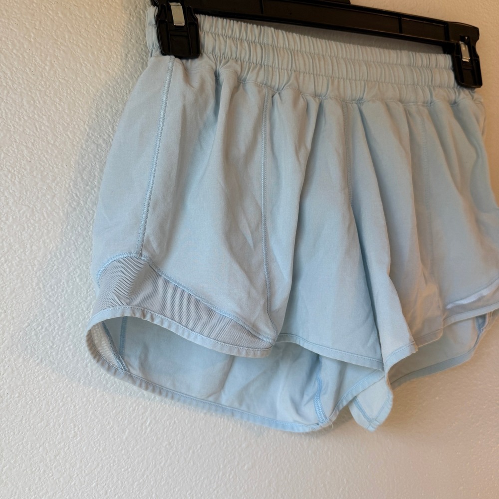 Lululemon light blue Hotty Hot Shorts, Size 2 Tall - Picture 2 of 5